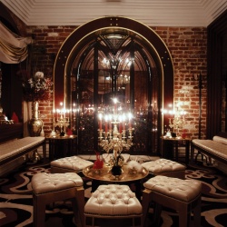 Chandelier installed