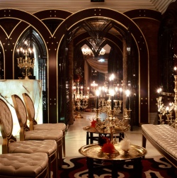 Chandelier installed