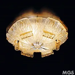 Amber crystal ceiling lamp